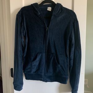 Navy blue fleece zip up